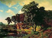 Albert Bierstadt A Rustic Mill (Farm Spain oil painting artist